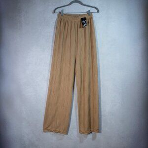 GM Fashion Usa Palazzo Pants Wide Leg Beige Size M